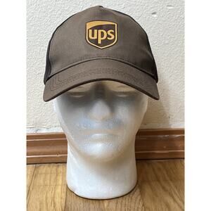 UPS Hat Brown Strapback Adjustable Cap Reflective Strap